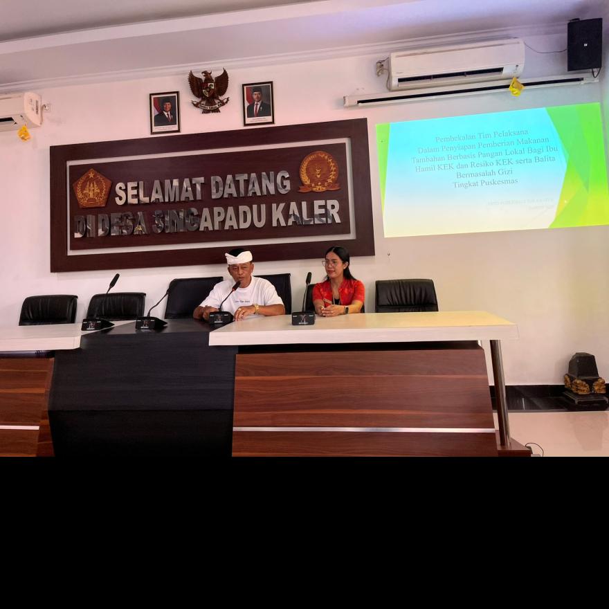 PEMBEKALAN TIM PELAKSANA DALAM PENYIAPAN PMT BERBASIS PANGAN LOKAL SE KECAMATAN SUKAWATI